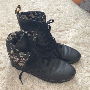 Dr Martens with floral fold over